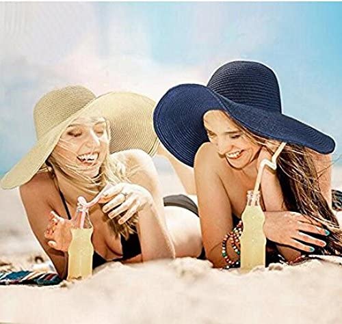 Woman Wide Large Brim Floppy Fold Summer Swimming Garden Beach Straw Sun Hat