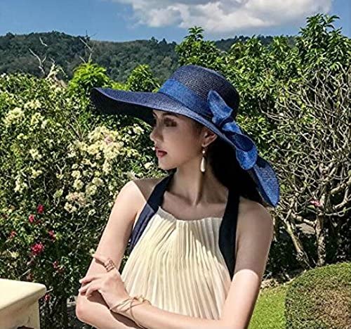 Woman Wide Large Brim Floppy Fold Summer Swimming Garden Beach Straw Sun Hat