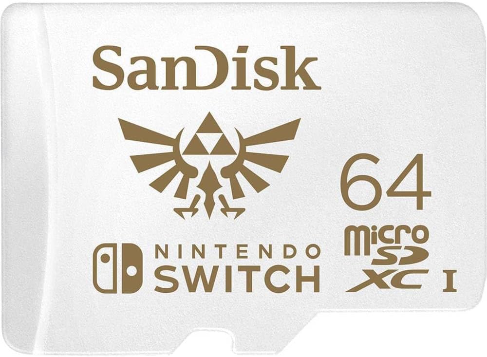 SanDisk 64GB microSDXC card for Nintendo Switch consoles up to 100 MB/s UHS-I Class 10 U3