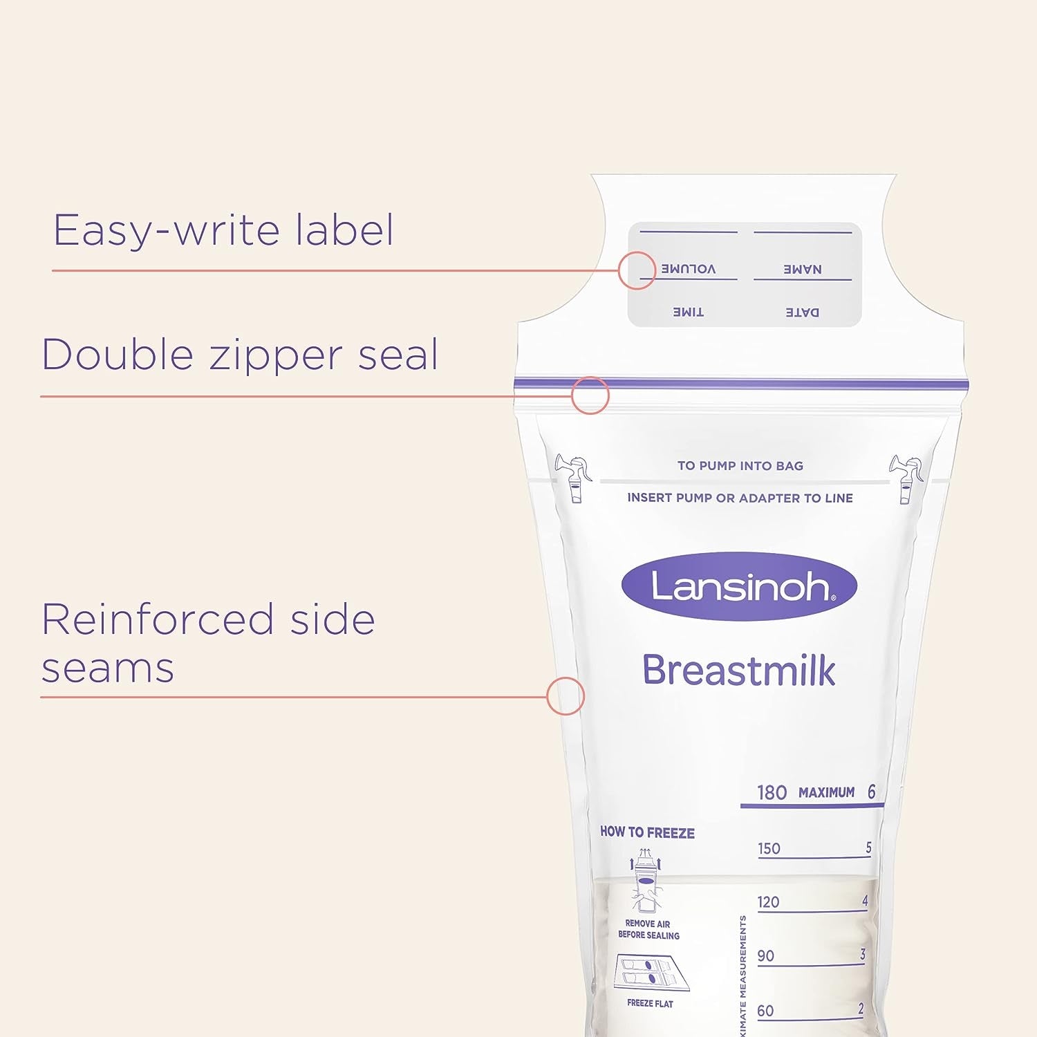 Lansinoh Breast Milk Storage Bags (25 Pack)