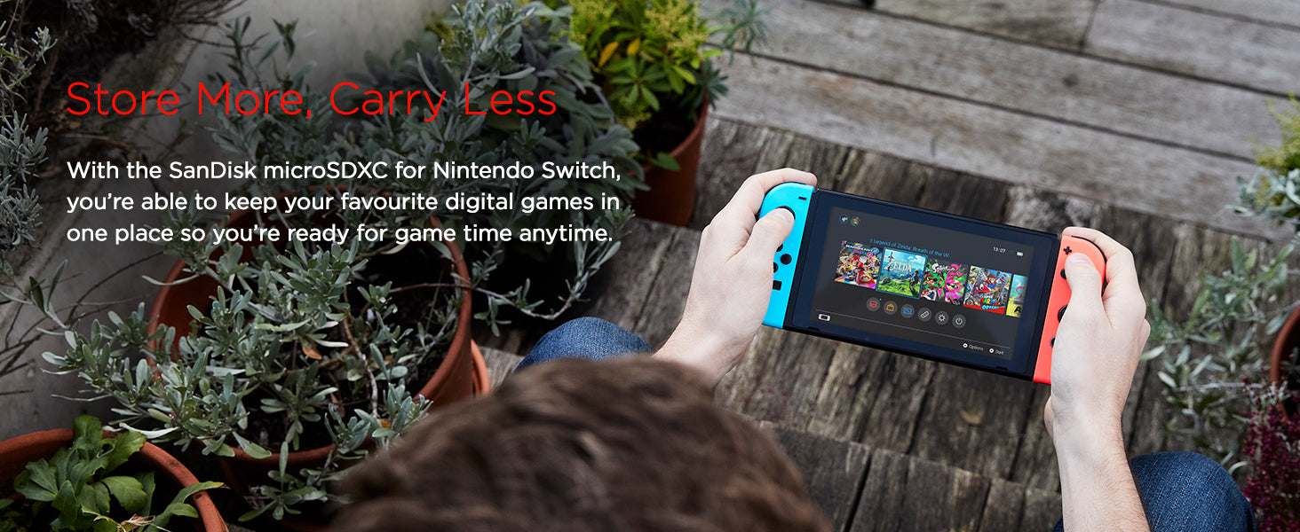 SanDisk 64GB microSDXC card for Nintendo Switch consoles up to 100 MB/s UHS-I Class 10 U3